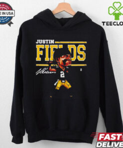 Justin Fields Pittsburgh Steelers NFL football cartoon vintage shirt
