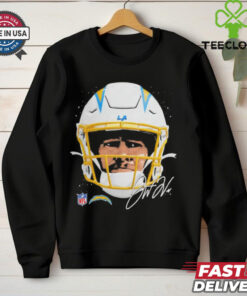Justin Herbert Los Angeles Chargers NFL football big face signature graphic shirt