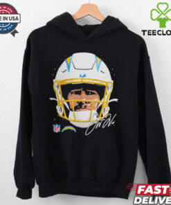 Justin Herbert Los Angeles Chargers NFL football big face signature graphic shirt