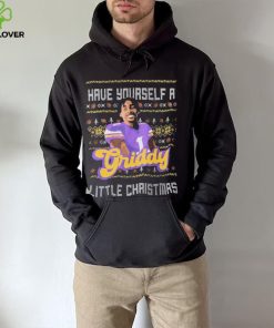 Justin Jefferson Have Yourself a Griddy Little Christmas Ugly hoodie, sweater, longsleeve, shirt v-neck, t-shirt