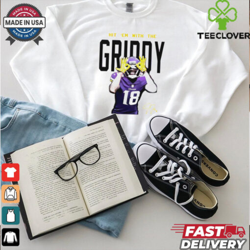 Justin Jefferson Hit Em With The Griddy signature shirt