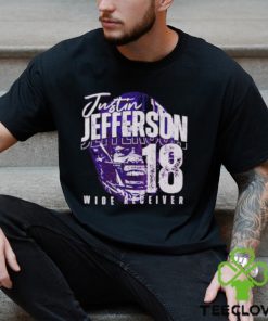 Justin Jefferson Minnesota Half face football shirt 1 Justin Jefferson Minnesota Half face football shirt