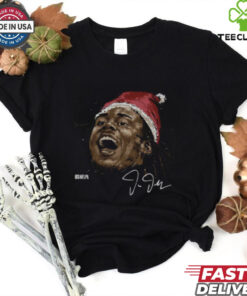 Justin Jefferson Minnesota Santa Hat Shirt