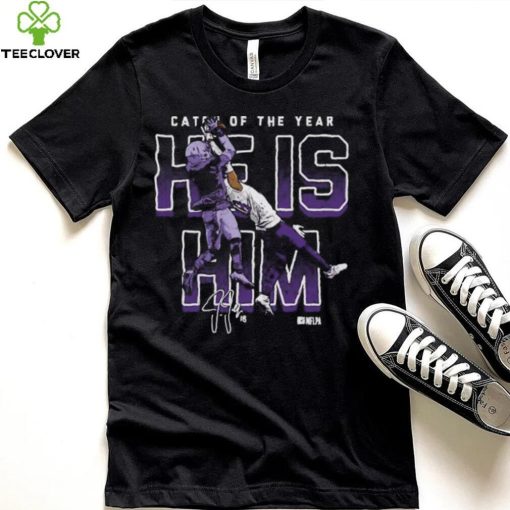 Justin Jefferson Minnesota Vikings Catch Of The Year He Is Him Signature hoodie, sweater, longsleeve, shirt v-neck, t-shirt