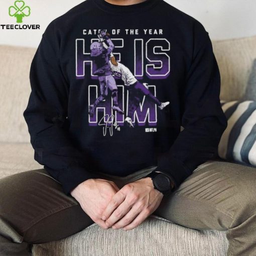 Justin Jefferson Minnesota Vikings Catch Of The Year He Is Him Signature hoodie, sweater, longsleeve, shirt v-neck, t-shirt