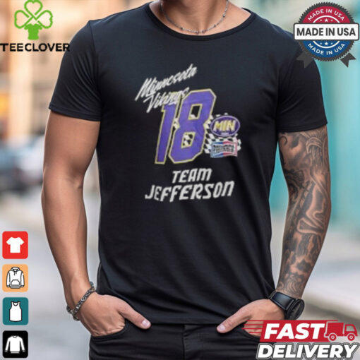 Justin Jefferson Minnesota Vikings Fast Lane Name Number Player T Shirt