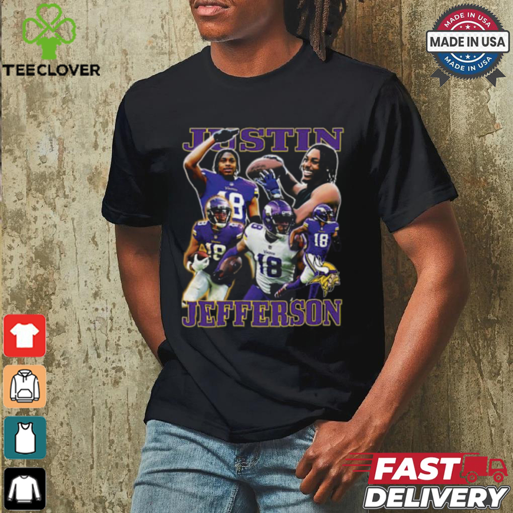 Justin Jefferson Retro Collage T Shirt Justin Jefferson Retro Collage T Shirt