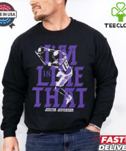 Justin Jefferson Vikings football I’m like that jumping shirt