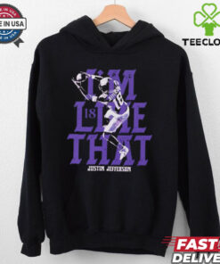Justin Jefferson Vikings football I’m like that jumping shirt 3 Justin Jefferson Vikings football I’m like that jumping shirt