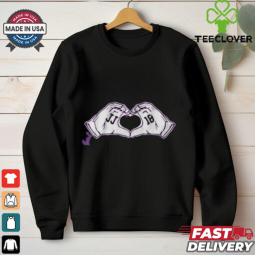 Justin Jefferson heart hands shirt