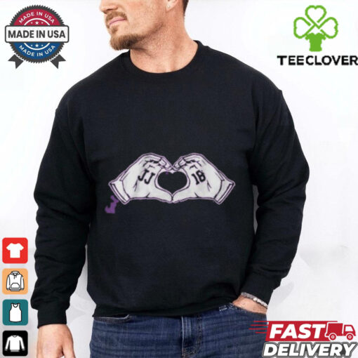 Justin Jefferson heart hands shirt