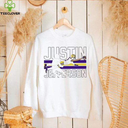 Justin Jefferson player action pose funny shirt