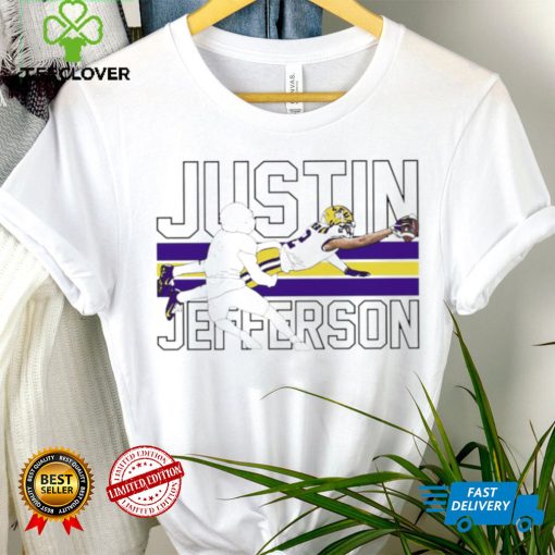Justin Jefferson player action pose funny shirt