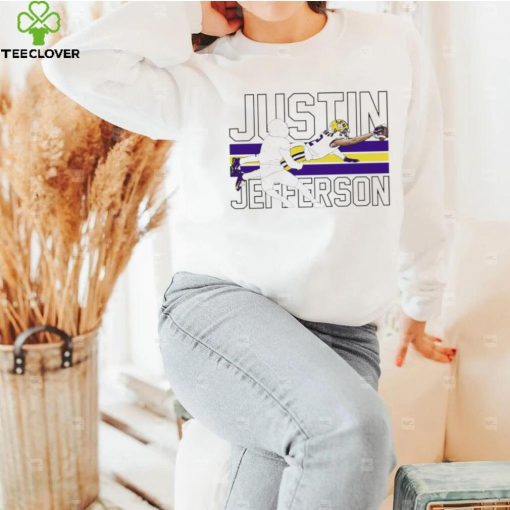 Justin Jefferson player action pose funny shirt