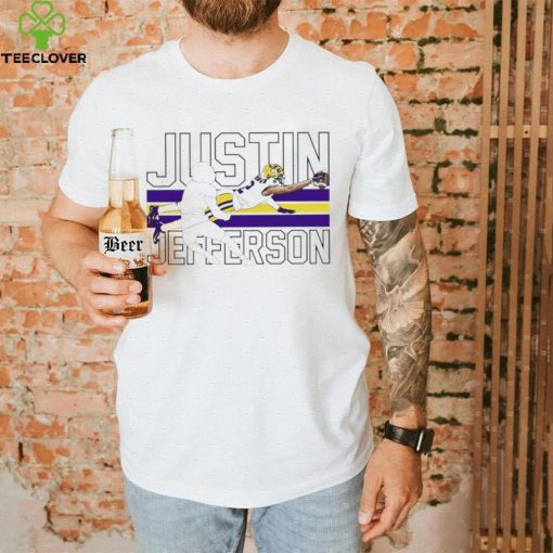 Justin Jefferson player action pose funny shirt