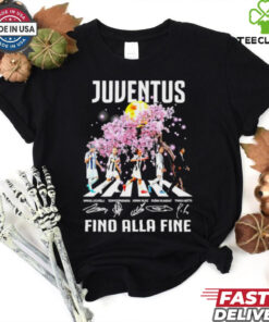Juventus Fino Alla Fine Abbey Road peach blossom signature shirt