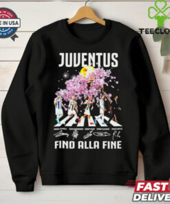 Juventus Fino Alla Fine Abbey Road peach blossom signature shirt