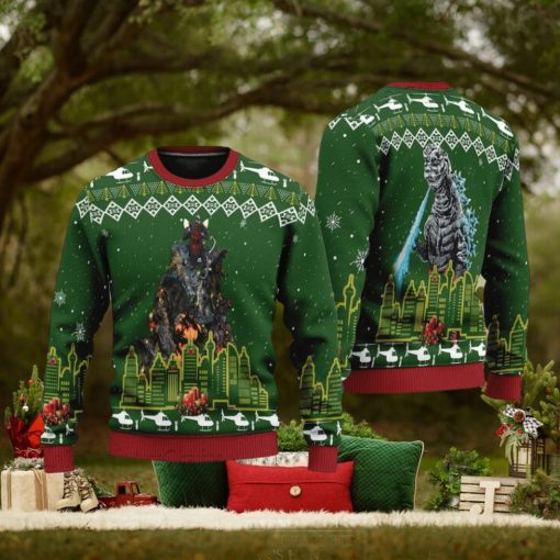 Godzilla Movie Ugly Christmas Sweater