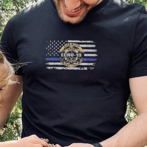 K 9 Officer Tucker Blakely Memorial American Flag T Shirt