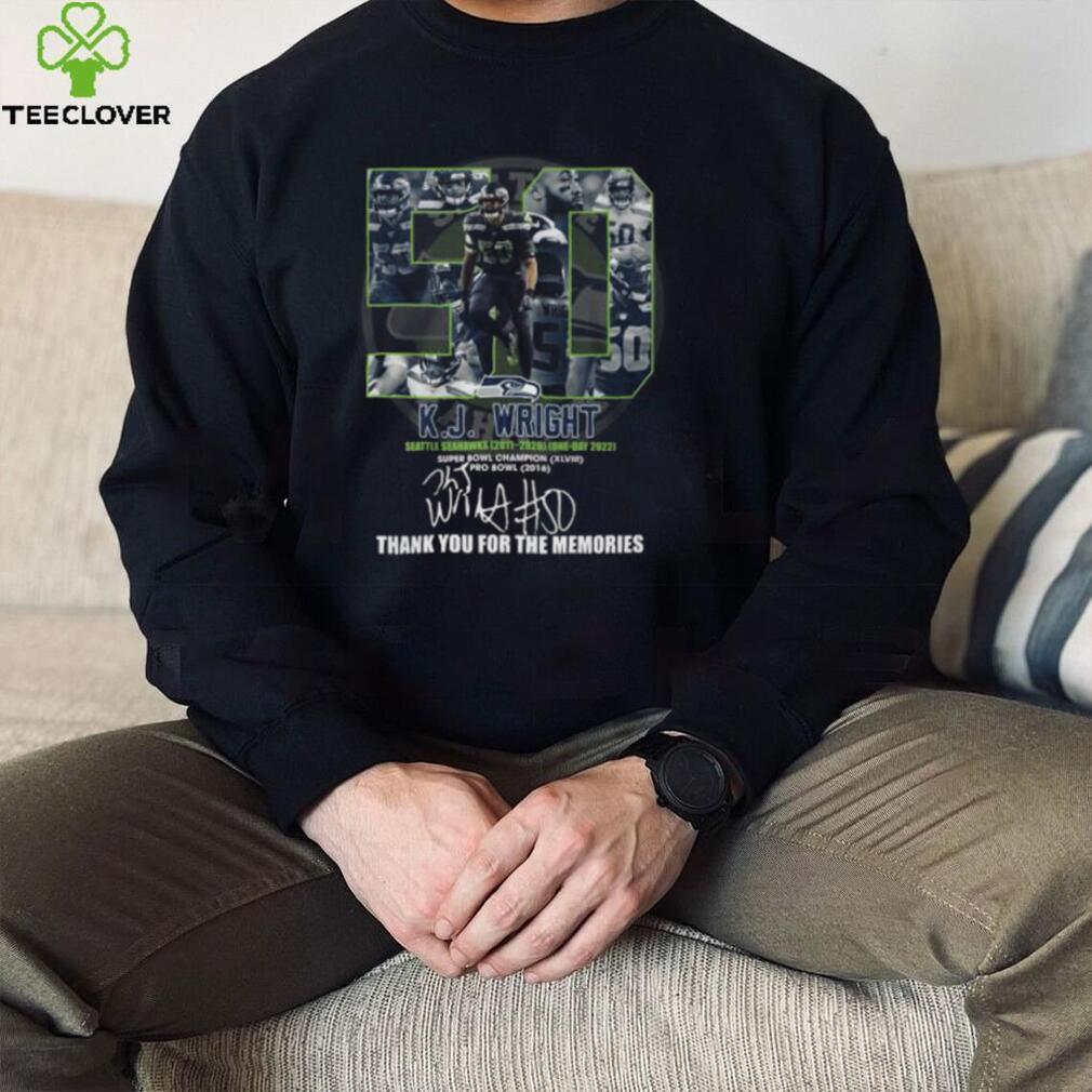 K J Wright Seattle Seahawks super Bowl Champions Pro Bowl 2016 thank You for the memories signature hoodie, sweater, longsleeve, shirt v-neck, t-shirt