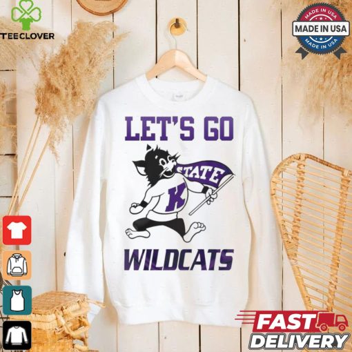 K State Wildcats 2024 White Let’s Go Wildcats T shirt