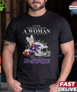 K State Wildcats x Minnie Mouse Never Underestimate A Woman Who Understands Football And Loves Shirt