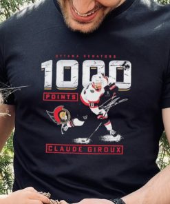 Claude Giroux Ottawa Senators 1,000 Career Points Shirt 2 Claude Giroux Ottawa Senators 1,000 Career Points Shirt