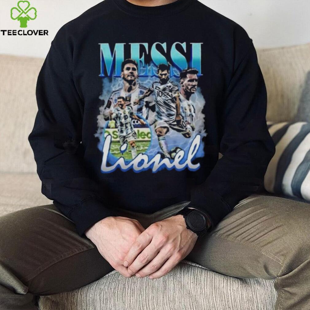 Lionel Messi Vintage Bootleg Champions World Cup 2022 Football Shirt