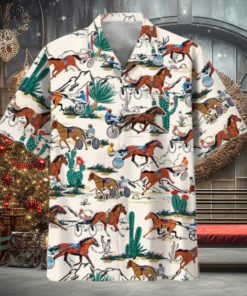 Desert Horse Harness Racing Hawaiian Shirt