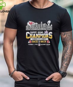KC Chiefs Super Bowl Champions LVIII 2024 Back2back Skyline T Shirt