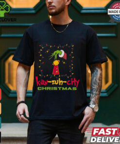 KC Football Grinchy Trophy Kansas City Christmas Gift Shirt