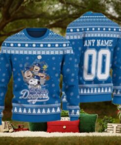 Charlie Brown Peanuts Customizable LA Dodgers Ugly Sweater