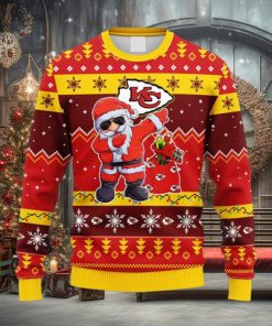 NFL Fans Kansas City Chiefs Dabbing Santa Claus Christmas Ugly Sweater For Men Women
