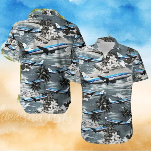 KLM Royal Dutch Airlines Boeing 737 306 Hawaiian Shirt