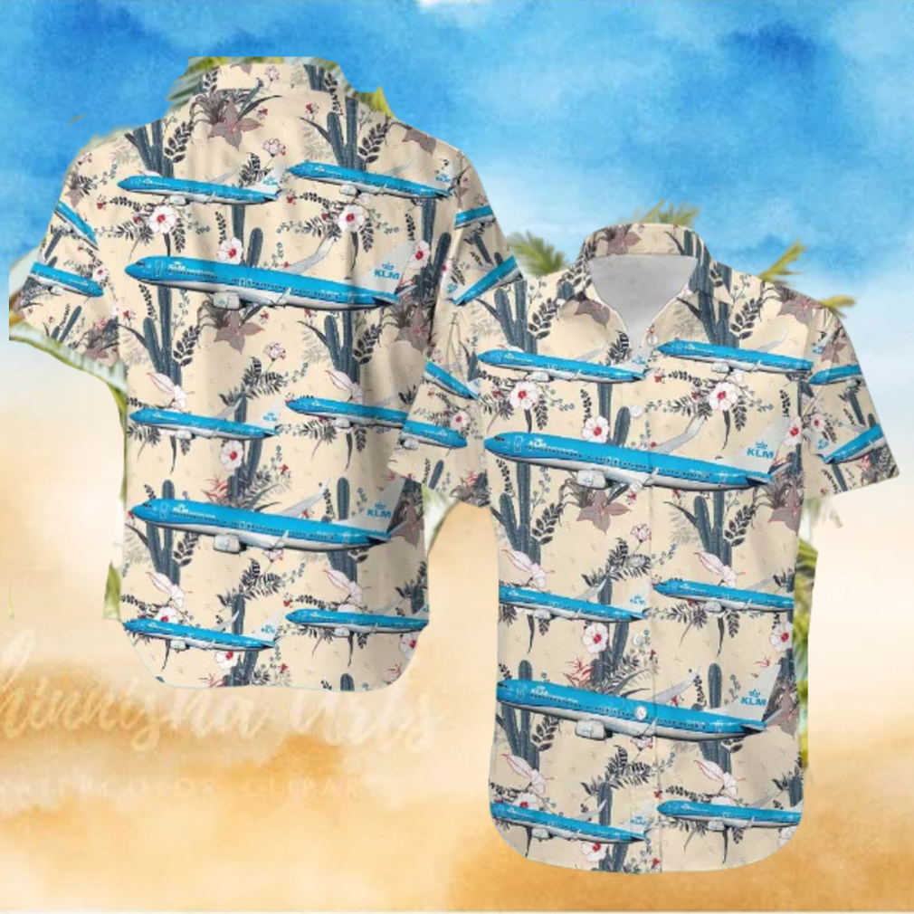 KLM Royal Dutch Airlines Boeing 737 8K2 Hawaiian Shirt KLM Royal Dutch Airlines Boeing 737 8K2 Hawaiian Shirt