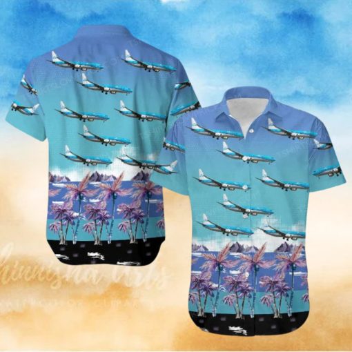 KLM Royal Dutch Airlines Boeing 737 9K2 Hawaiian Shirt