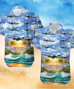 KLM Royal Dutch Airlines Boeing 747 406 Hawaiian Shirt