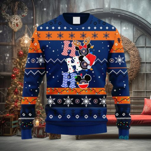 MLB Houston Astros HoHoHo Mickey Christmas Ugly 3D Sweater For Men And Women Gift Ugly Christmas