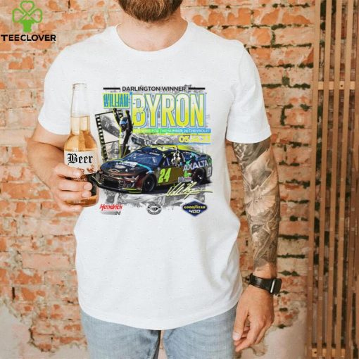 William Byron Checkered Flag Sports 2023 Goodyear 400 Race Winner signature shirt