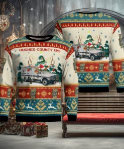 Hughes County EMS AOP UGLY Sweater Christmas Season Gift