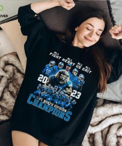 Detroit Lions All Fight All Heart All Us All Grit 2023 NFC North Division Champions T Shirt