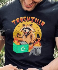 Kaiju raccoon with a dumpter fire trashzilla vintage shirt 3 Kaiju raccoon with a dumpter fire trashzilla vintage shirt