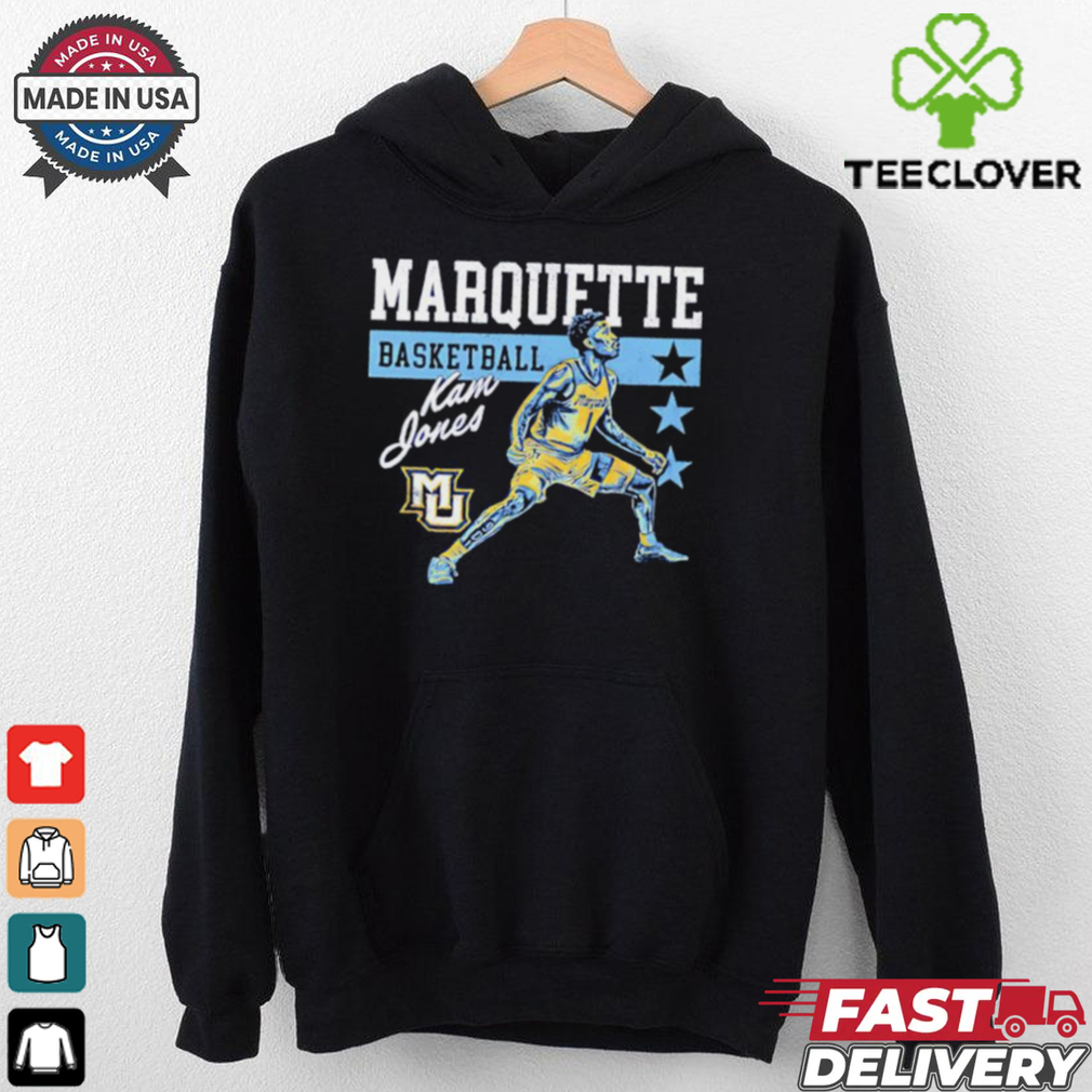 Kam Jones Marquette Golden Eagles basketball cartoon shirt Kam Jones Marquette Golden Eagles basketball cartoon shirt