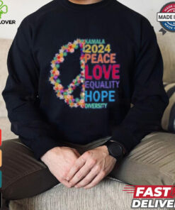 Kamala 2024 peace love quality hope shirt