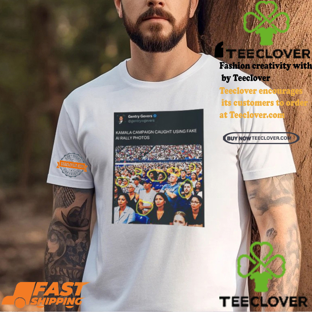 Kamala Campaign Caught Using Fake AI Rally Photos Unisex T Shirt Kamala Campaign Caught Using Fake AI Rally Photos Unisex T Shirt