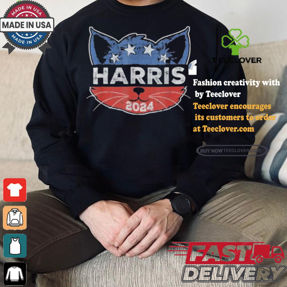 Kamala Harris 2024 Button Cat Face For Cat Lady Kamala Lover T shirt Kamala Harris 2024 Button Cat Face For Cat Lady Kamala Lover T shirt