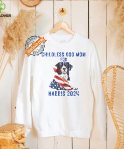 Kamala Harris 2024 Short Sleeve Tee Childless Dog Mom for Harris 2024 Shirt Dog Mom Election Top Patriotic Dog Mom Shirt