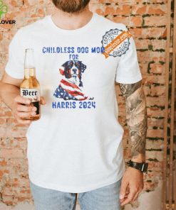 Kamala Harris 2024 Short Sleeve Tee Childless Dog Mom for Harris 2024 Shirt Dog Mom Election Top Patriotic Dog Mom Shirt