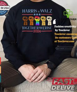 Kamala Harris And Tim Walz Together Werise Election LGBTQ Colorful Strong Arm 2024 T shirt