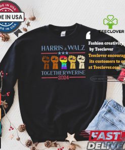 Kamala Harris And Tim Walz Together Werise Election LGBTQ Colorful Strong Arm 2024 T shirt